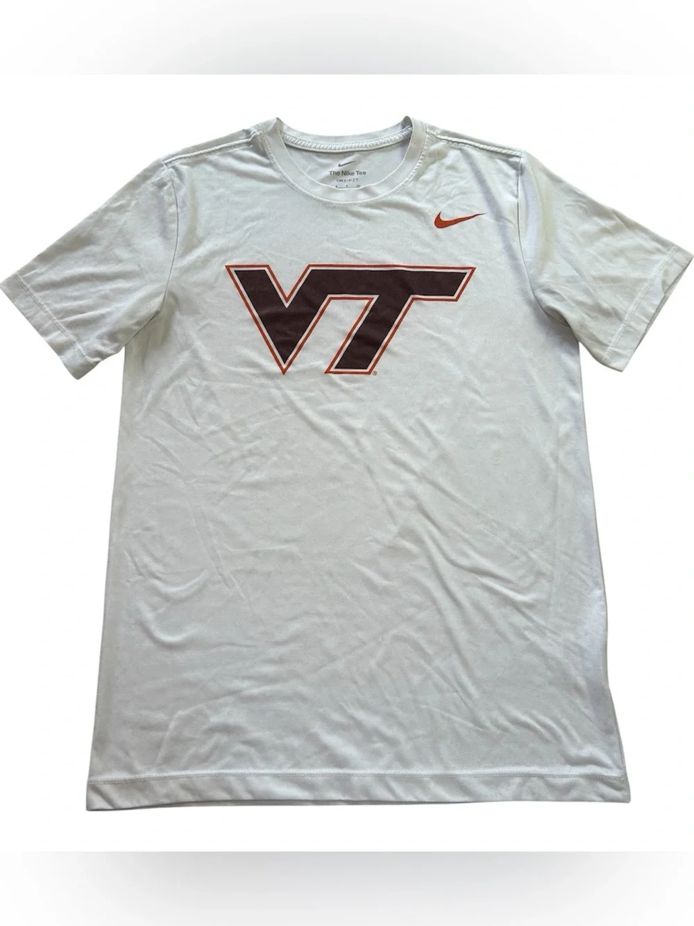 Nike Virginia Tech Hokies Men’s Dri-FIT White T-Shirt NCAA Performance size S